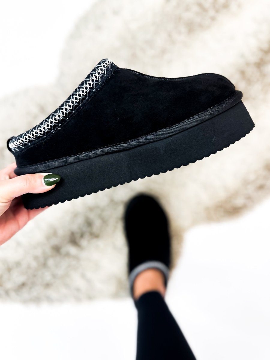 Corky's Black Faux Suede Pillow Talk Shoes - Macoma Boutique303 Mules & Boots