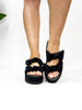 Corky's Black Faux Suede Put A Bow On It Sandals - Macoma Boutique302 Wedges & Heels