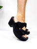 Corky's Black Faux Suede Put A Bow On It Sandals - Macoma Boutique302 Wedges & Heels