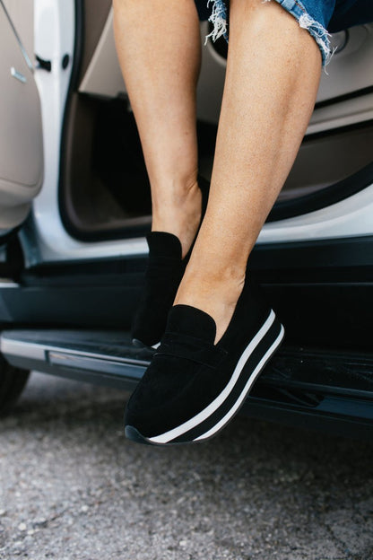 Corky's Black Faux Suede Sheesh Shoes - Macoma Boutique301 Sneakers