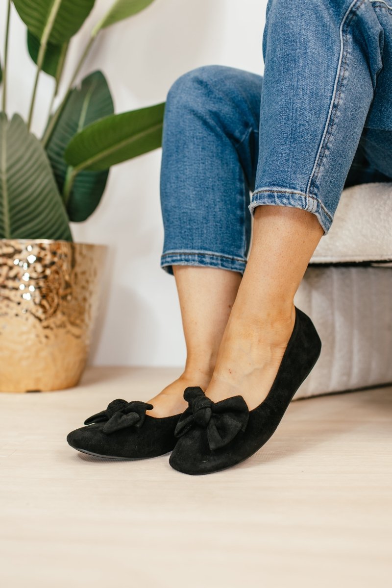 Corky's Black Faux Suede Sugar Rush Flats
