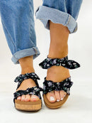 Corky's Black Floral Sittin Pretty Wedges FINAL SALE - Macoma Boutique302 Wedges & Heels