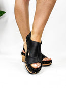 Corky's Black For Keeps Sandals - Macoma Boutique302 Wedges & Heels