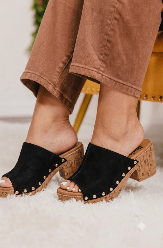 Corky's Black Gaslight Wedges - Macoma Boutique303 Mules & Boots