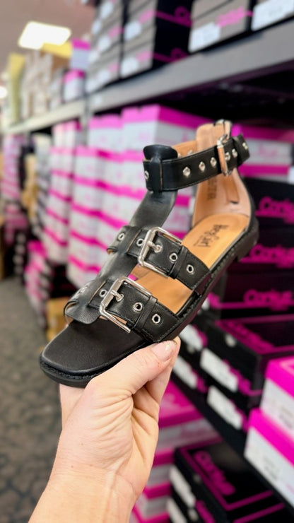Corky's Black Glad You Made It Sandals - Macoma Boutique304 Sandals