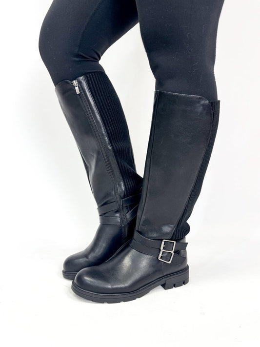 Corky's Black Hay Bale Wide Calf Friendly Boots - Macoma Boutique303 Mules & Boots