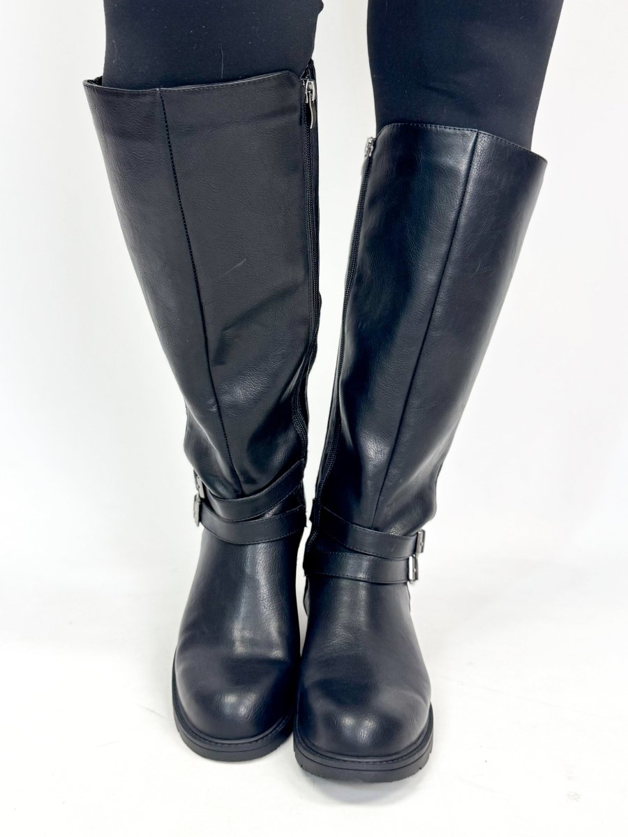 Corky's Black Hay Bale Wide Calf Friendly Boots - Macoma Boutique303 Mules & Boots