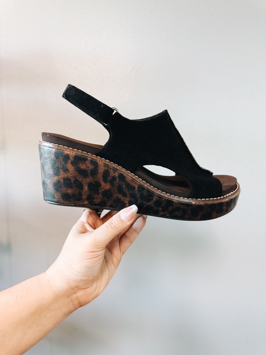 Corky's Black Leopard Combo Carley Sandals - Macoma Boutique304 Sandals