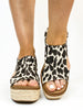 Corky's Black Metallic Leopard Freddie Wedges - Macoma Boutique302 Wedges & Heels