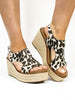 Corky's Black Metallic Leopard Freddie Wedges - Macoma Boutique302 Wedges & Heels