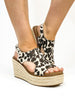 Corky's Black Metallic Leopard Freddie Wedges - Macoma Boutique302 Wedges & Heels