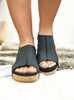 Corky's Black Metallic Volta II Sandals - Macoma Boutique302 Wedges & Heels