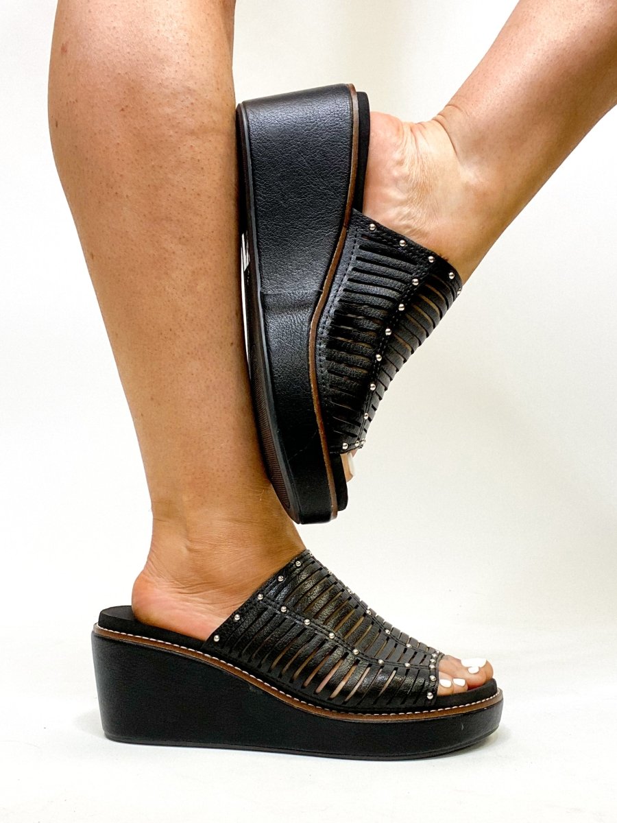 Corky's Black Much Better Sandals