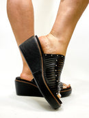 Corky's Black Much Better Sandals - Macoma Boutique302 Wedges & Heels