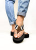 Corky's Black Natural Stripe Take a Dip Flip Flops - FINAL SALE - Macoma Boutique304 Sandals