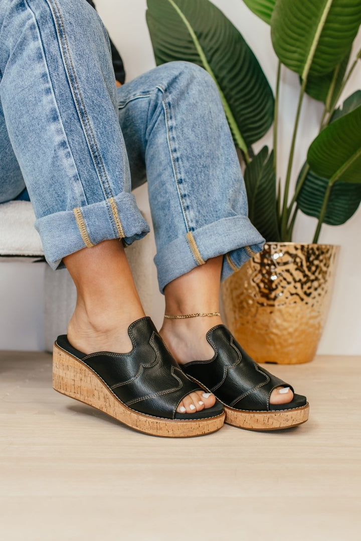 Corkys Black Neon Moon Sandals - Macoma Boutique302 Wedges & Heels