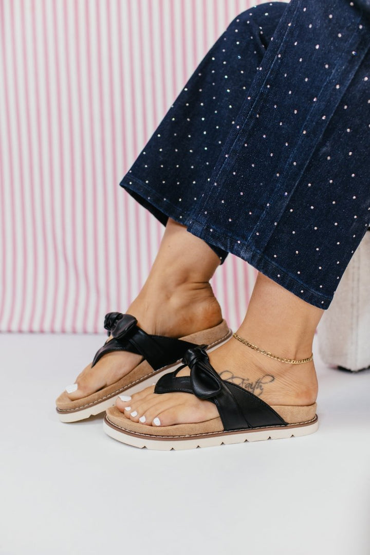 Corky's Black Never Settle Sandals - Macoma Boutique305 Flats