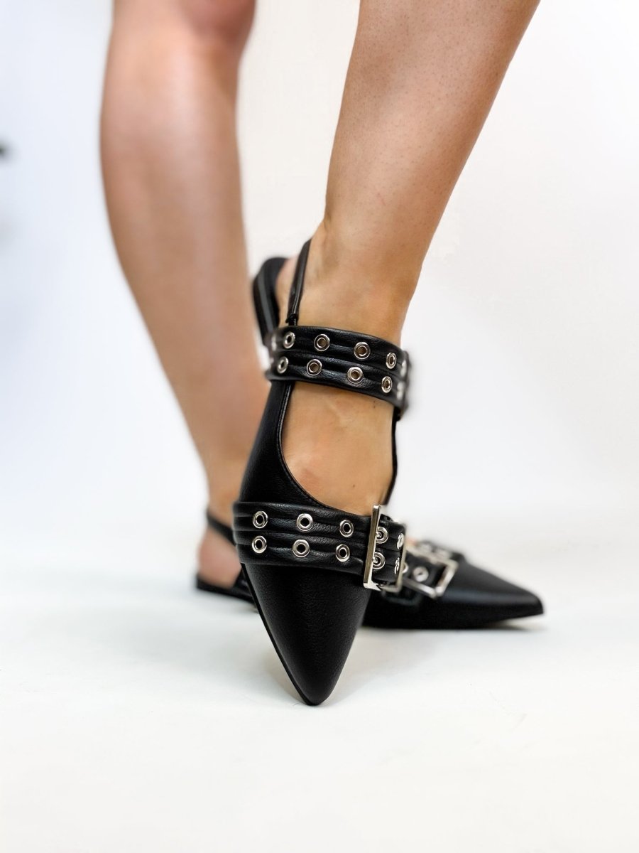 Corky's Black On The Prowl Flats - Macoma Boutique305 Flats