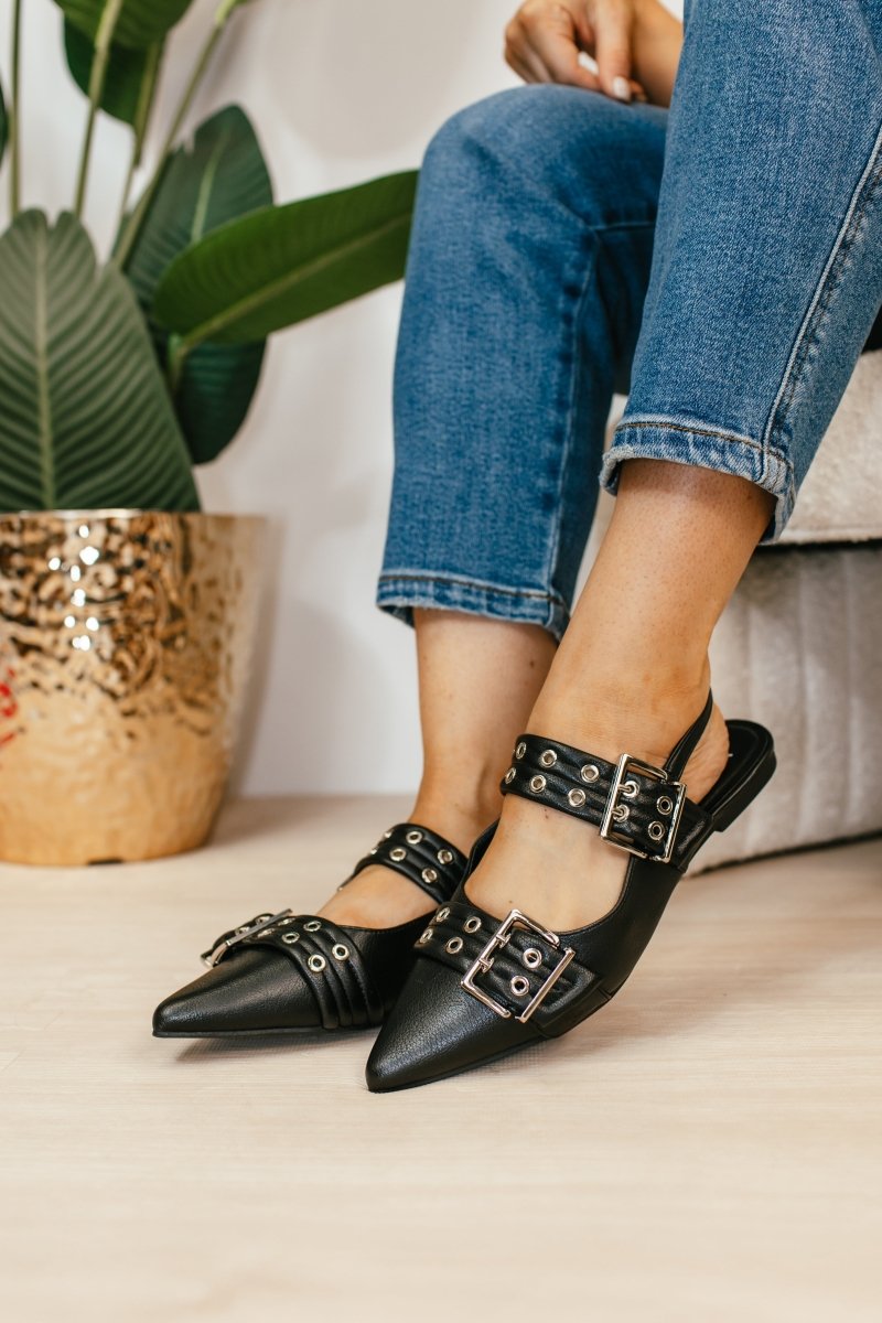 Corky's Black On The Prowl Flats - Macoma Boutique305 Flats