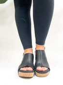 Corky's Black Smooth Carley Sandals - Macoma Boutique302 Wedges & Heels