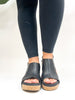 Corky's Black Smooth Carley Sandals - Macoma Boutique302 Wedges & Heels