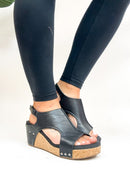 Corky's Black Smooth Carley Sandals - Macoma Boutique302 Wedges & Heels