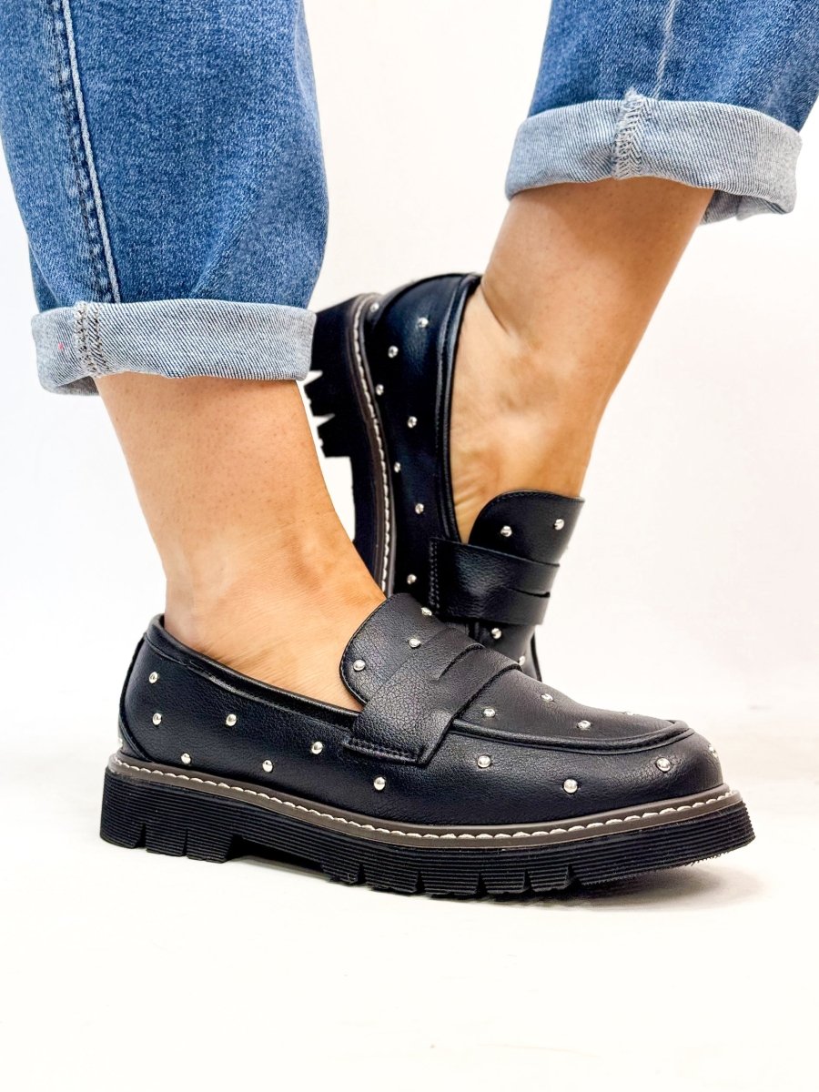 Corky's Black Stud Muffin Shoes - Macoma Boutique305 Flats