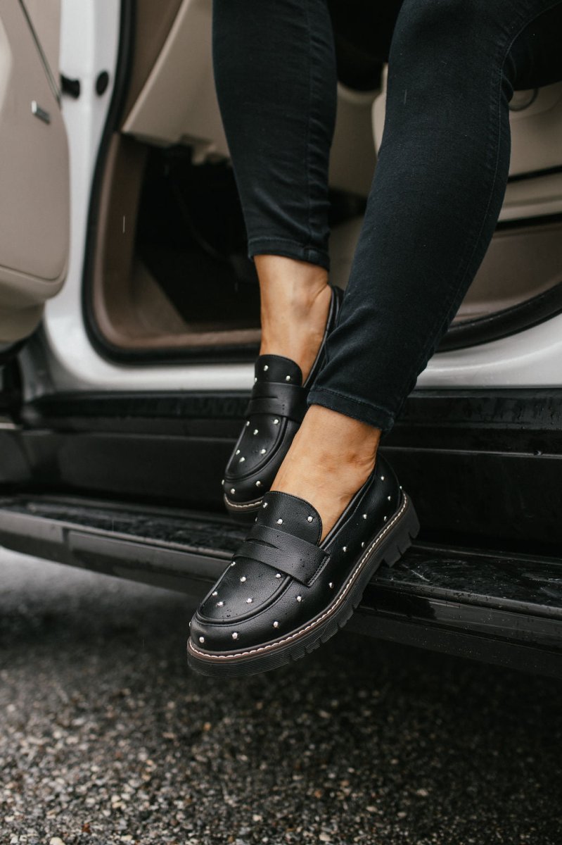 Corky's Black Stud Muffin Shoes