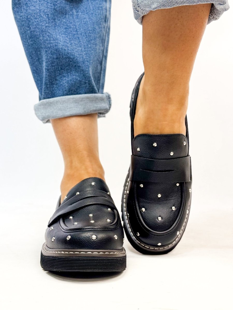 Corky's Black Stud Muffin Shoes - Macoma Boutique305 Flats