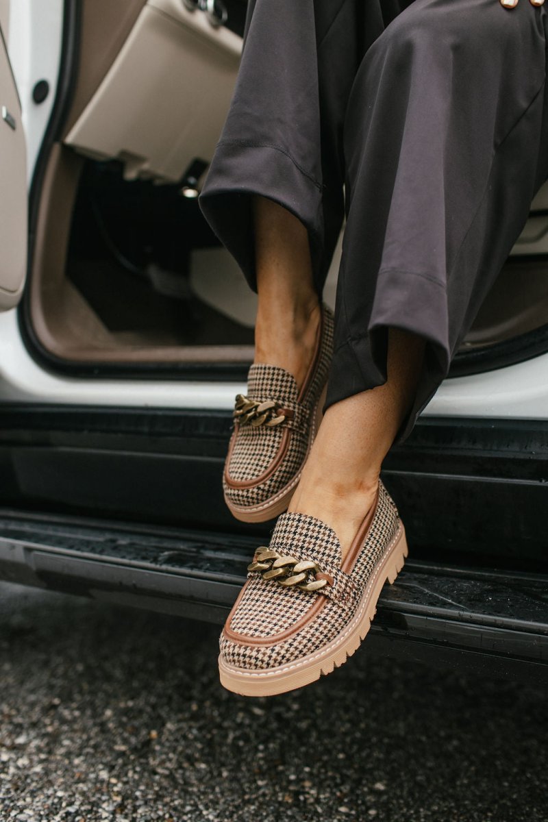 Corky's Black Tan Houndstooth Not Literally Shoes - Macoma Boutique305 Flats