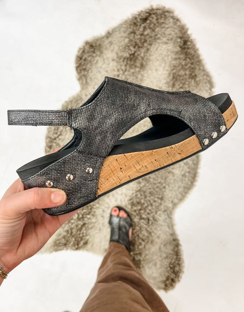 Corky's Black Texture Volta II Wedges - Macoma Boutique302 Wedges & Heels