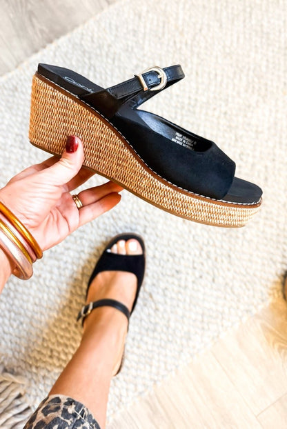 Corky's Black Treat Yourself Wedges - Macoma Boutique302 Wedges & Heels