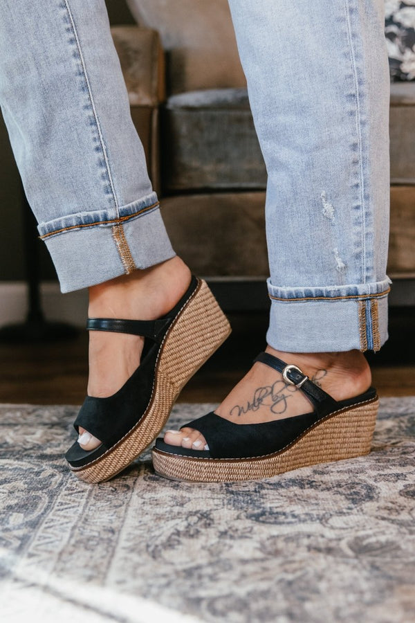 Corky's Black Treat Yourself Wedges - Macoma Boutique302 Wedges & Heels