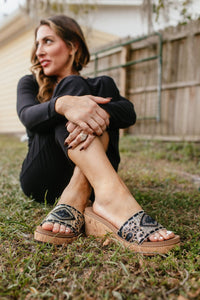 Corky's Black Wanderlust Wedges