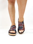 Corky's Black Washed Floral Volta II Sandals - Macoma Boutique302 Wedges & Heels