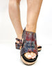 Corky's Black Washed Floral Volta II Sandals - Macoma Boutique302 Wedges & Heels