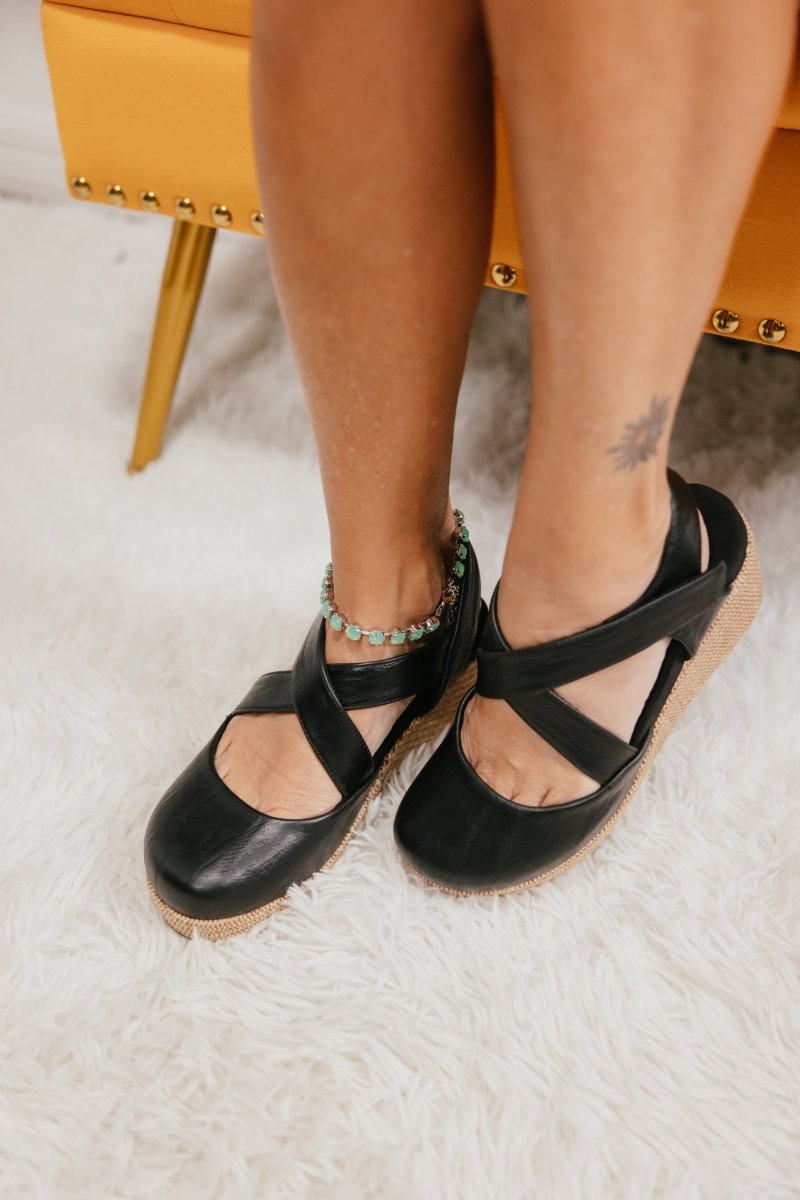 Corky's Black What's The Rush Wedges - Macoma Boutique302 Wedges & Heels