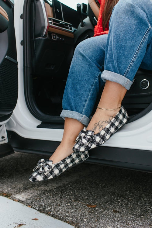 Corky's Black White Check Sugar Rush Flats - Macoma Boutique305 Flats