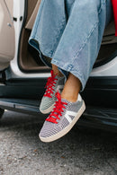 Corky's Black White Houndstooth Friend Zone Sneakers - Macoma Boutique301 Sneakers