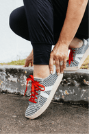 Corky's Black White Houndstooth Friend Zone Sneakers - Macoma Boutique301 Sneakers