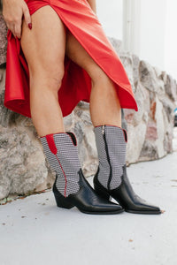 Corkys Black White Houndstooth Somebodys Problem Boots