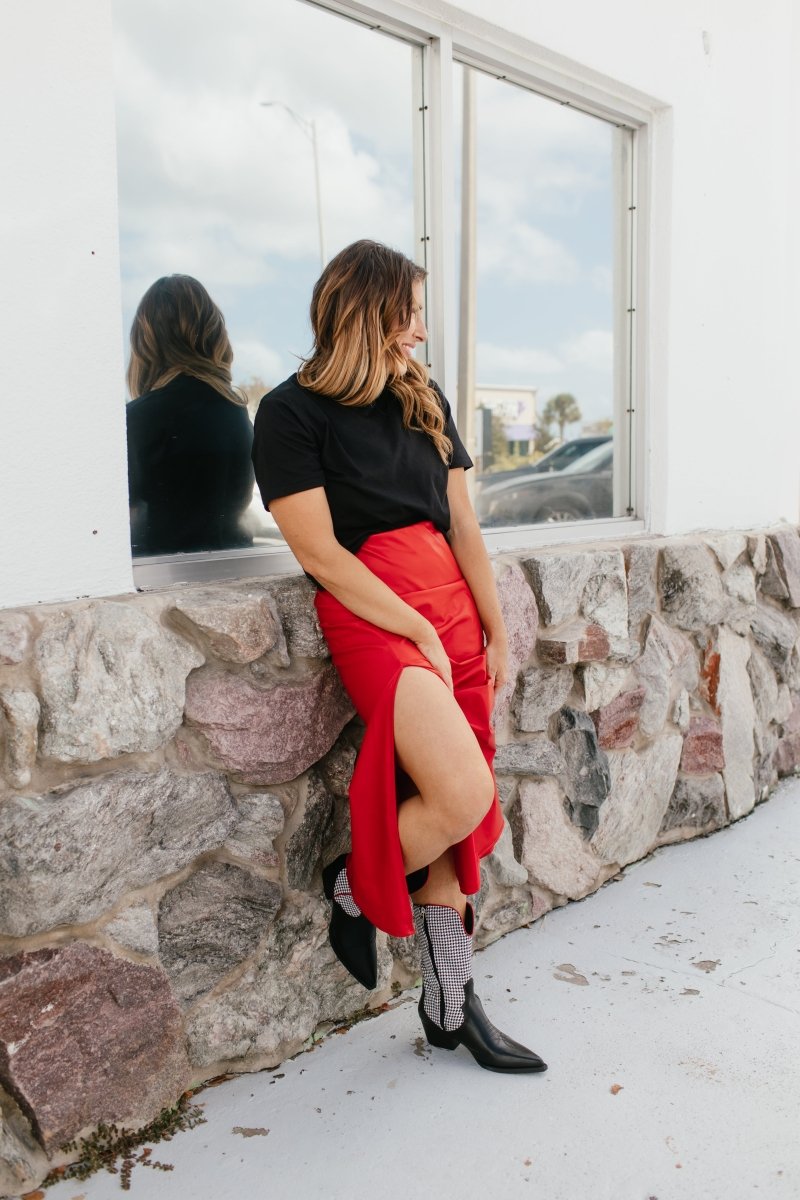 Corkys Black White Houndstooth Somebodys Problem Boots - Macoma Boutique303 Mules & Boots