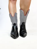 Corkys Black White Houndstooth Somebodys Problem Boots - Macoma Boutique303 Mules & Boots