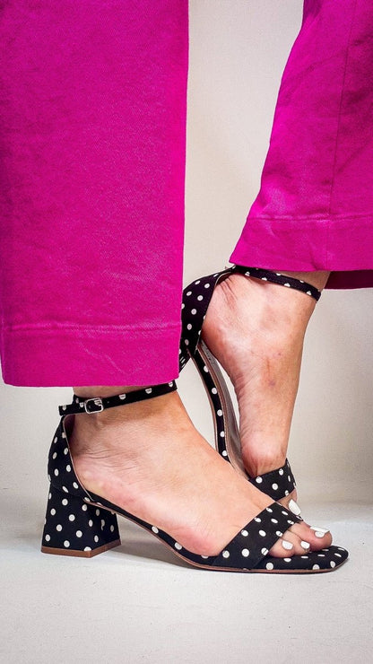 Corky's Black White Polka Dots Save The Date Heels - Macoma Boutique302 Wedges & Heels