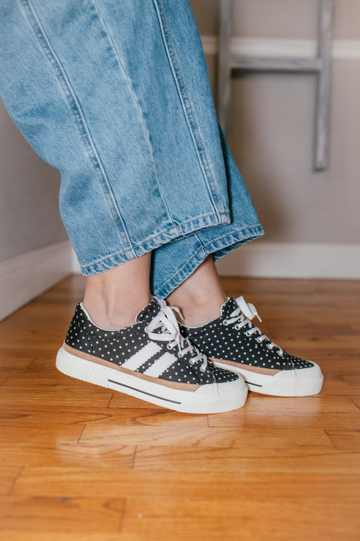 Corky's Black White Polka Dots That's Her Sneakers - Macoma Boutique301 Sneakers