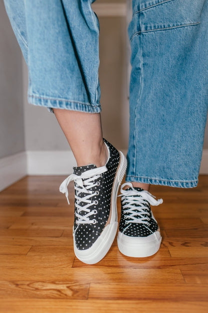 Corky's Black White Polka Dots That's Her Sneakers - Macoma Boutique301 Sneakers