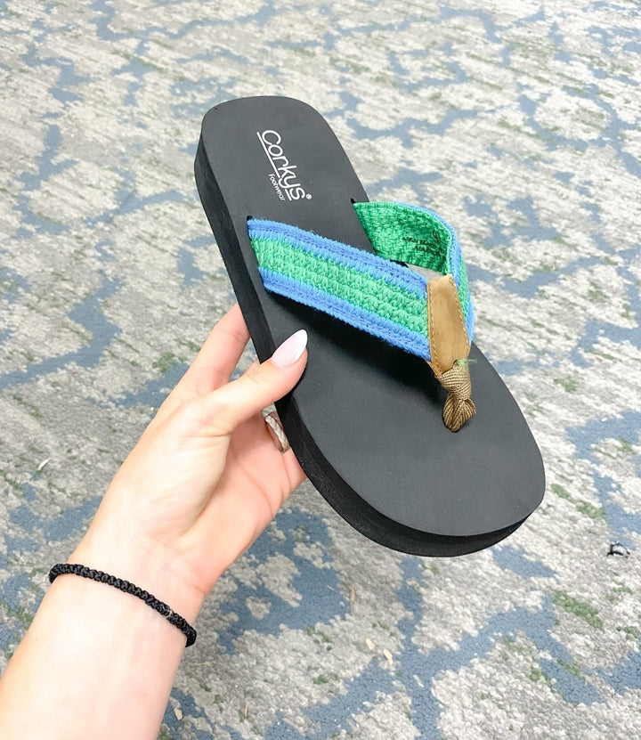 Corky's Blue Green SPF Sandals - Macoma Boutique304 Sandals