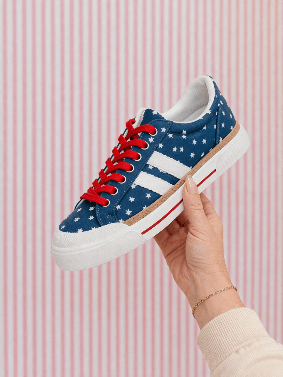 Corky's Blue With White Stars That's Her Sneakers - Macoma Boutique301 Sneakers