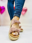 Corky's Blush Faux Suede Tie The Knot Sandals FINAL SALE - Macoma Boutique304 Sandals