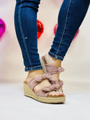 Corky's Blush Faux Suede Tie The Knot Sandals FINAL SALE - Macoma Boutique304 Sandals